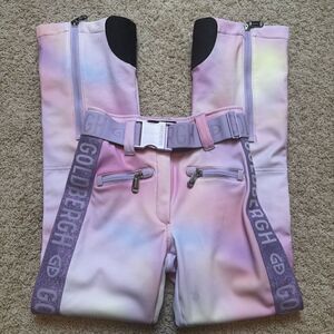 Goldbergh Pippa Supernova Lumina Pink Ski Pants Waterproof US 6 Belt Defect